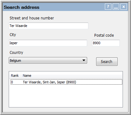 Finding an address on the map